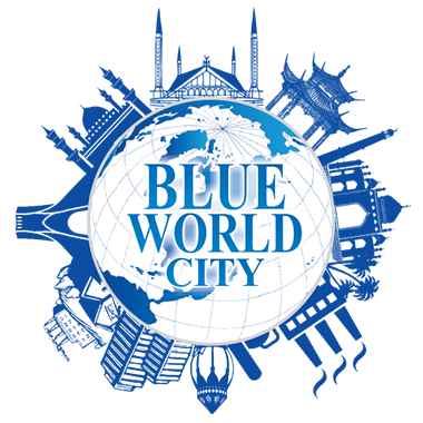 blue world city logo